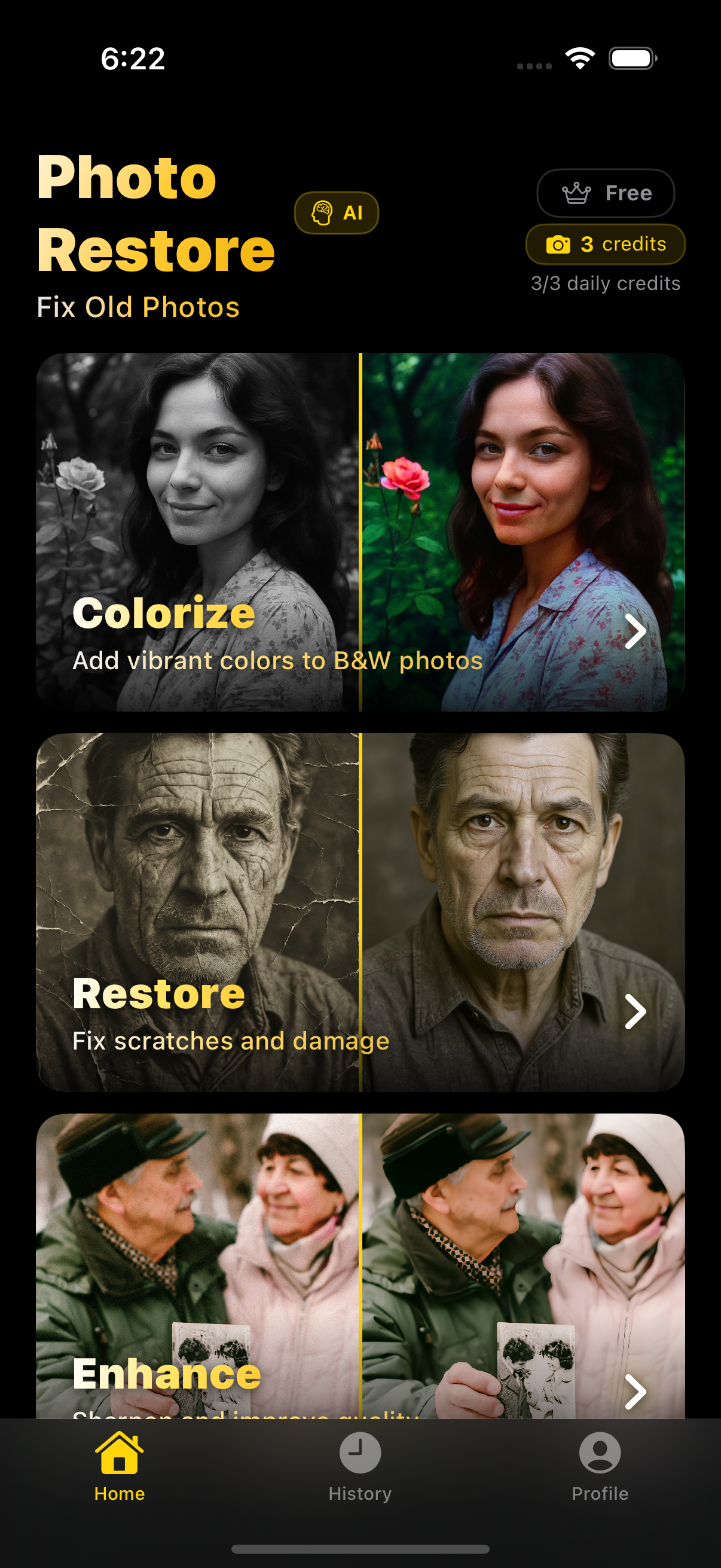 Photo Restore - Fix Old Photos - AI-Powered Photo Restoration App