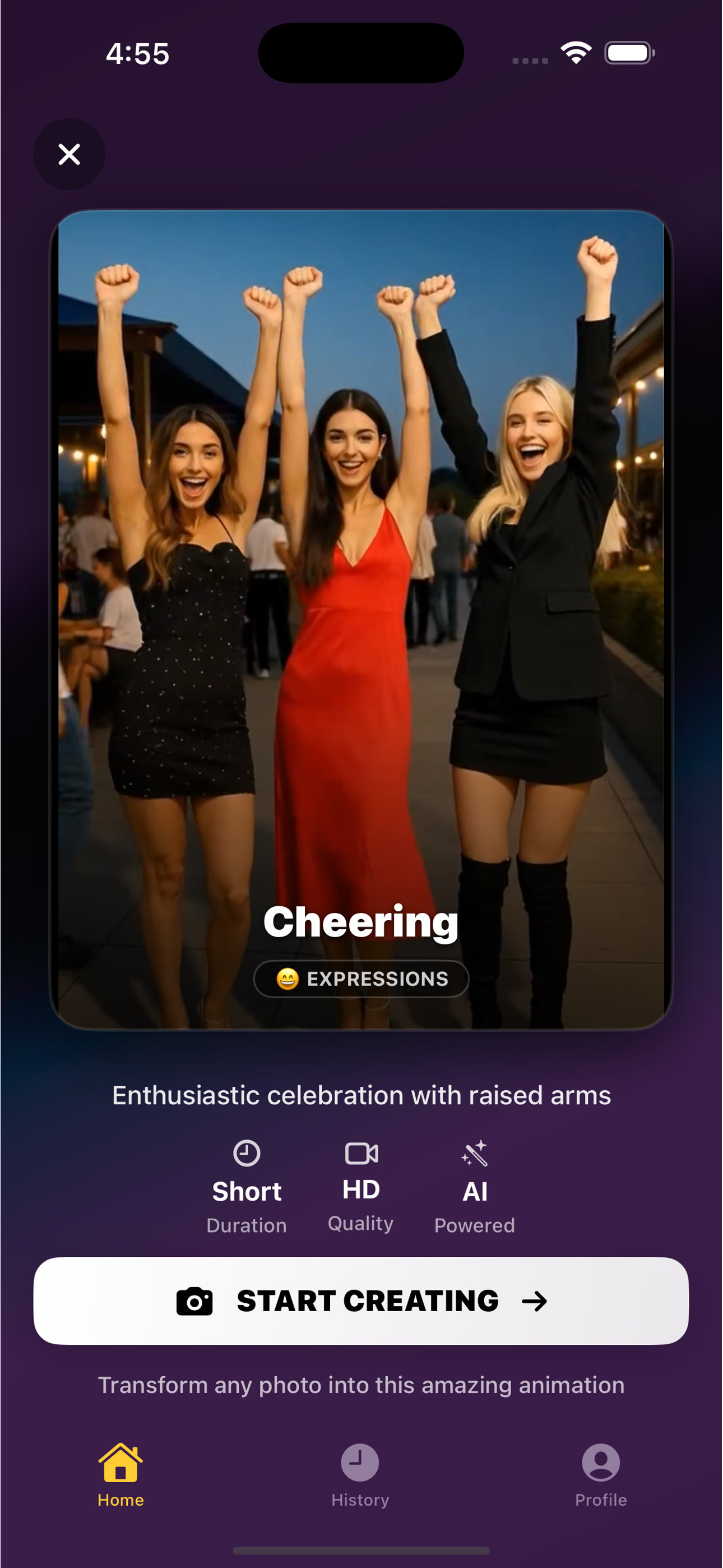 Facial expressions and reactions - create engaging reaction videos from static photos